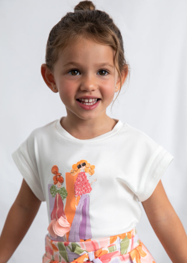 Camiseta manga curta - mayoral - Mini Menina - SS26-3005