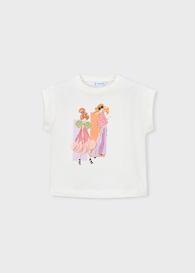 Camiseta manga curta - mayoral - Mini Menina - SS26-3005