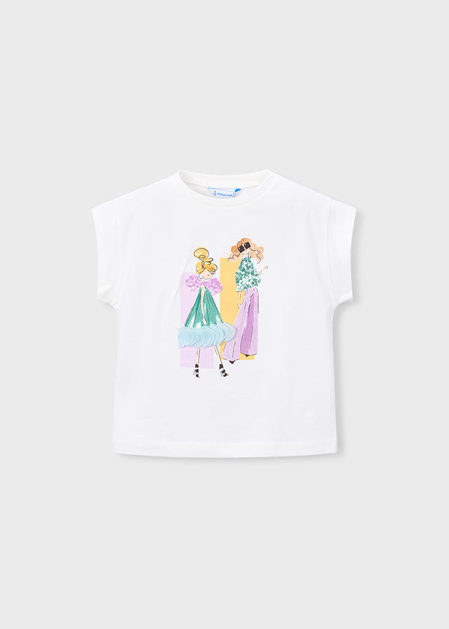 Camiseta manga curta - mayoral - Mini Menina - SS26-3005