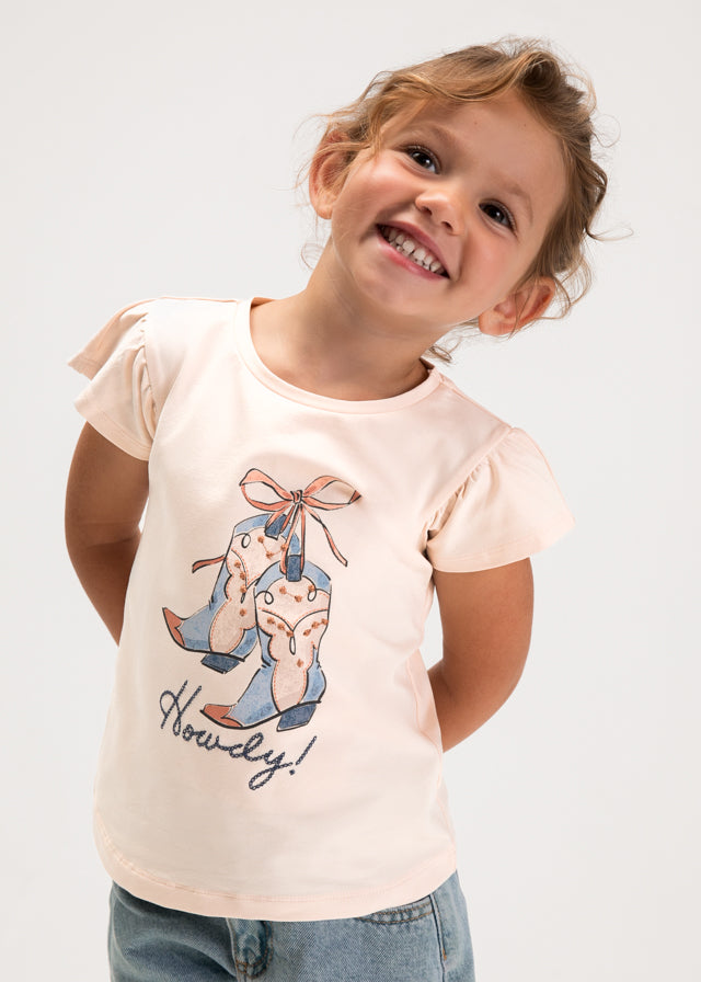 Camiseta manga curta - mayoral - Mini Menina - SS26-3007