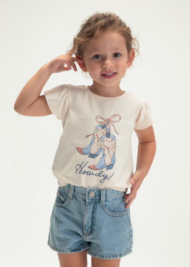 Camiseta manga curta - mayoral - Mini Menina - SS26-3007