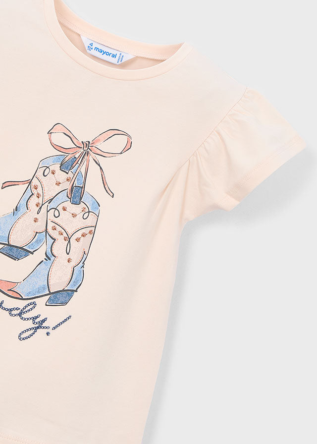 Camiseta manga curta - mayoral - Mini Menina - SS26-3007