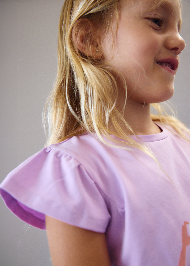 Camiseta manga curta - mayoral - Mini Menina - SS26-3007