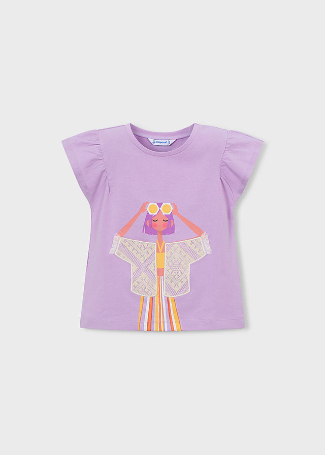 Camiseta manga curta - mayoral - Mini Menina - SS26-3007