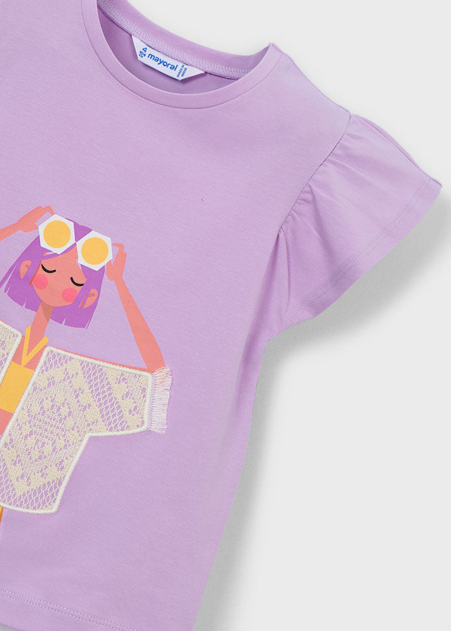 Camiseta manga curta - mayoral - Mini Menina - SS26-3007