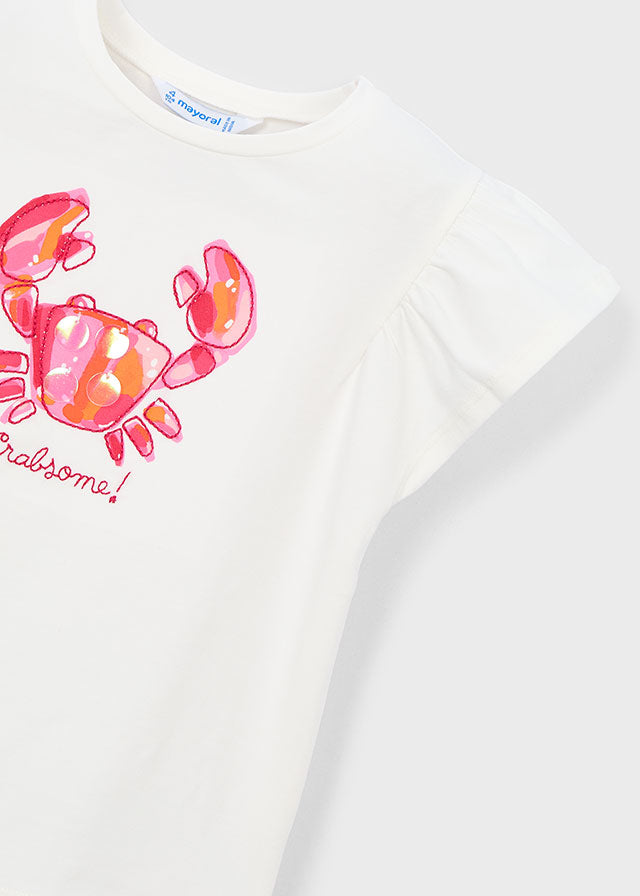 Camiseta manga curta - mayoral - Mini Menina - SS26-3007