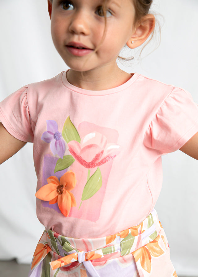Camiseta manga curta - mayoral - Mini Menina - SS26-3007