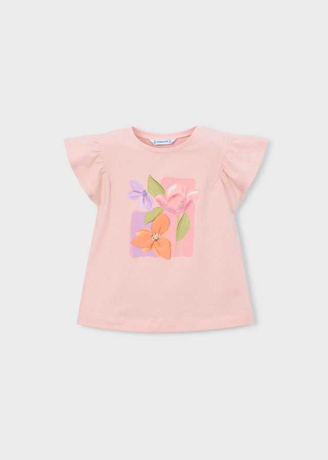 Camiseta manga curta - mayoral - Mini Menina - SS26-3007