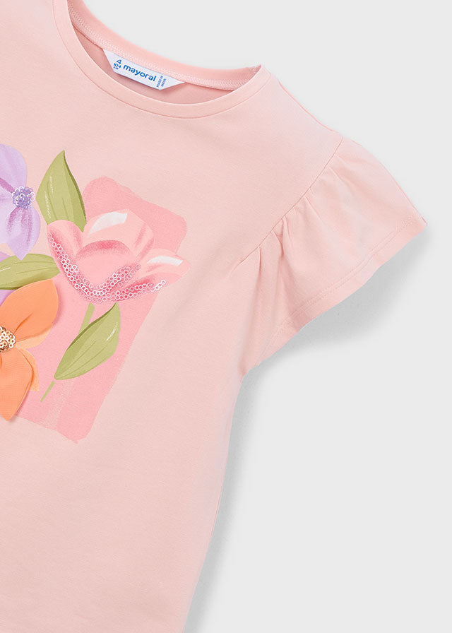 Camiseta manga curta - mayoral - Mini Menina - SS26-3007