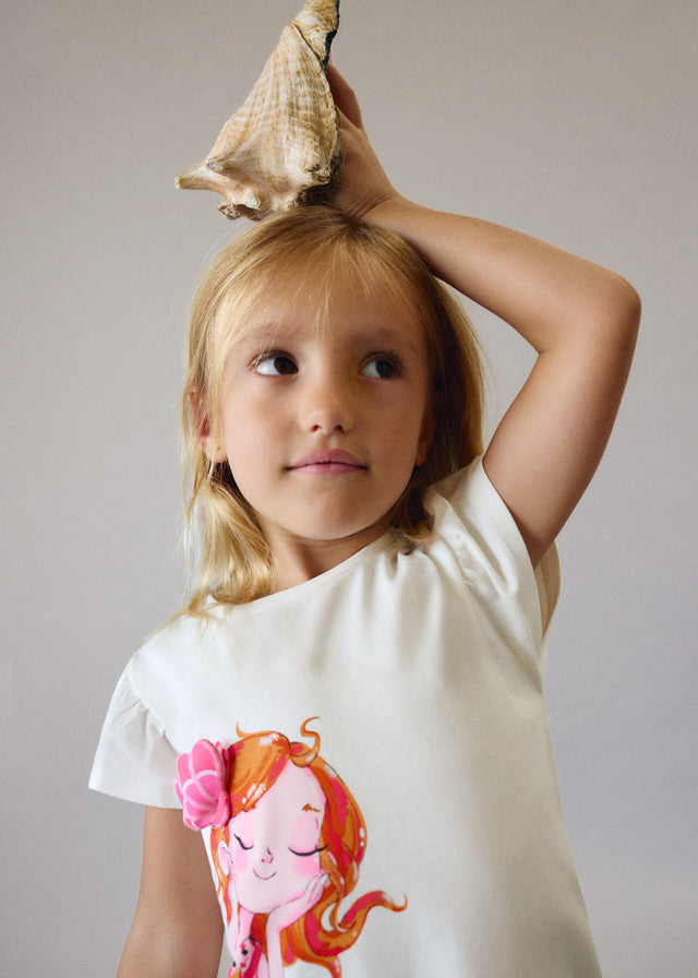 Camiseta manga curta - mayoral - Mini Menina - SS26-3007