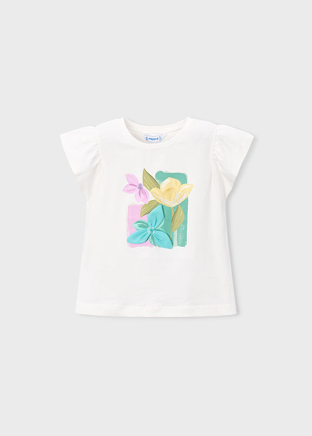 Camiseta manga curta - mayoral - Mini Menina - SS26-3007