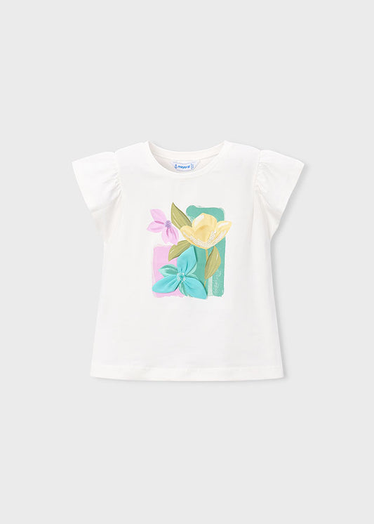Camiseta manga curta - mayoral - Mini Menina - SS26-3007