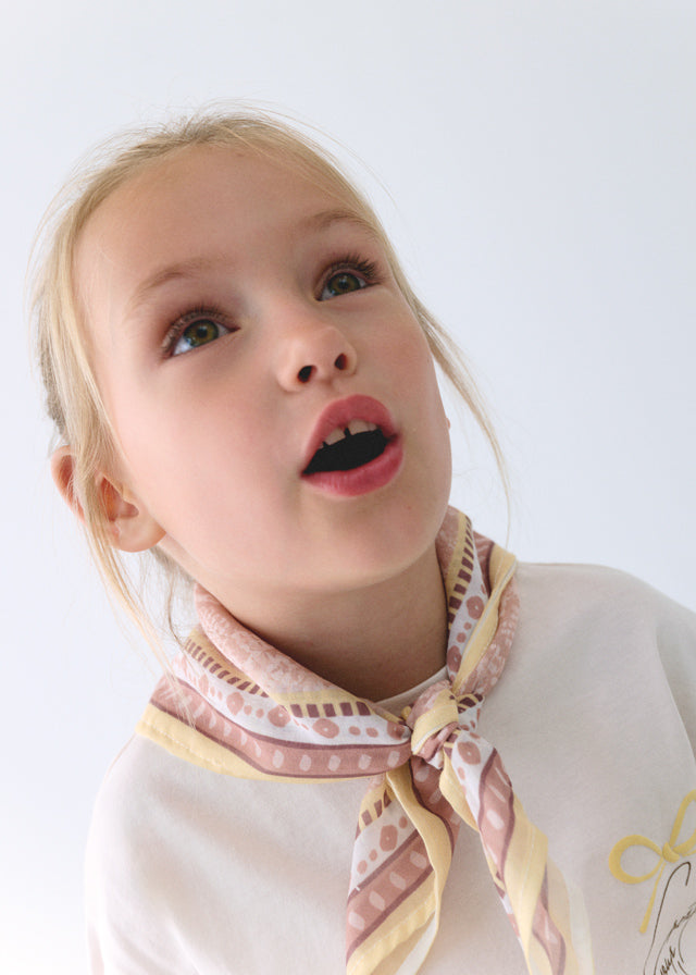 Camiseta m/curta lenço - mayoral - Mini Menina - SS26-3009