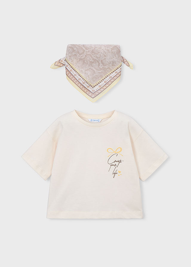 Camiseta m/curta lenço - mayoral - Mini Menina - SS26-3009