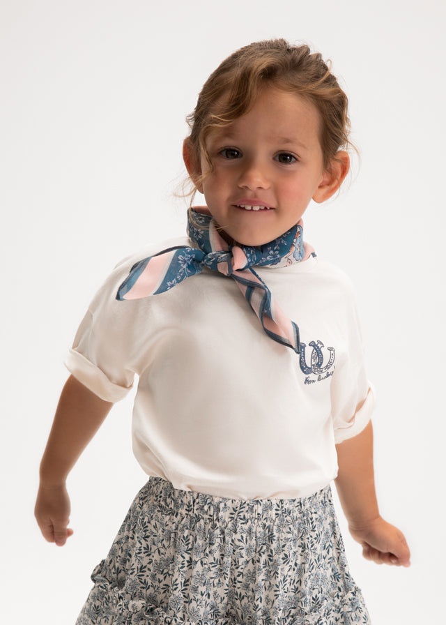 Camiseta m/curta lenço - mayoral - Mini Menina - SS26-3009
