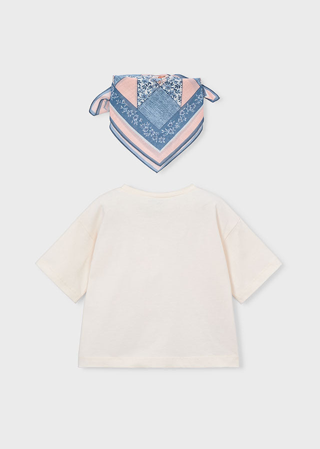 Camiseta m/curta lenço - mayoral - Mini Menina - SS26-3009