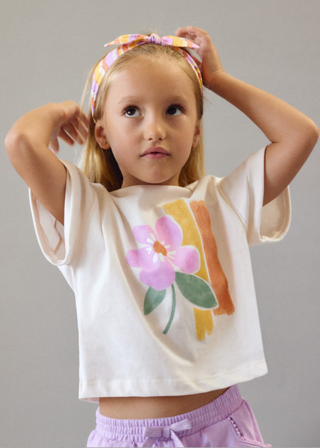 T´shirt risca - mayoral - Mini Menina - SS26-3010