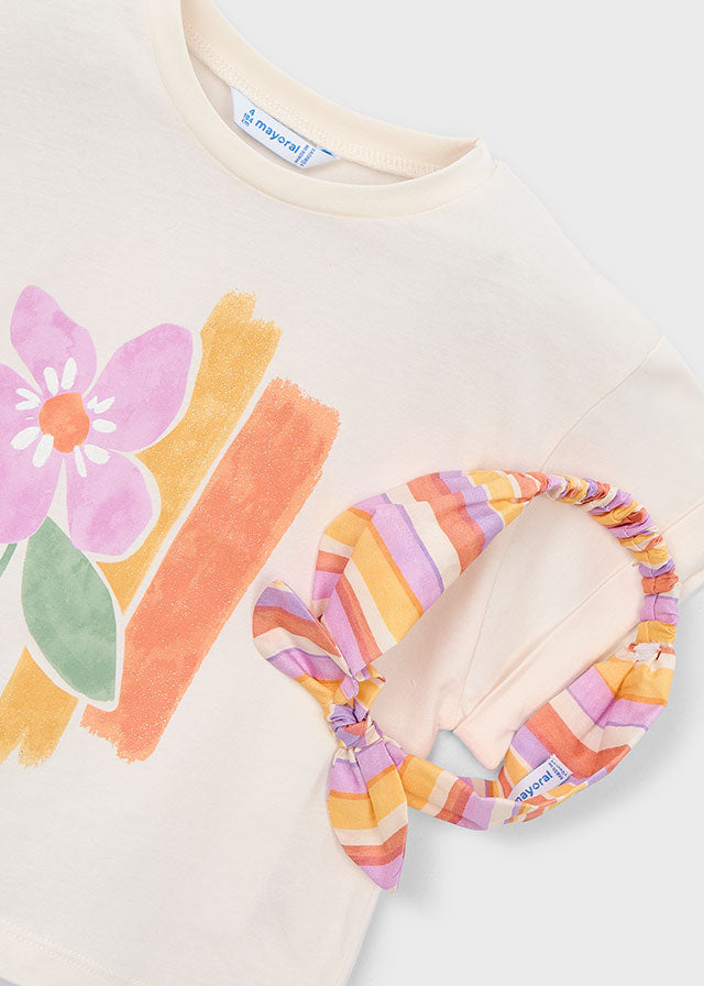 T´shirt risca - mayoral - Mini Menina - SS26-3010