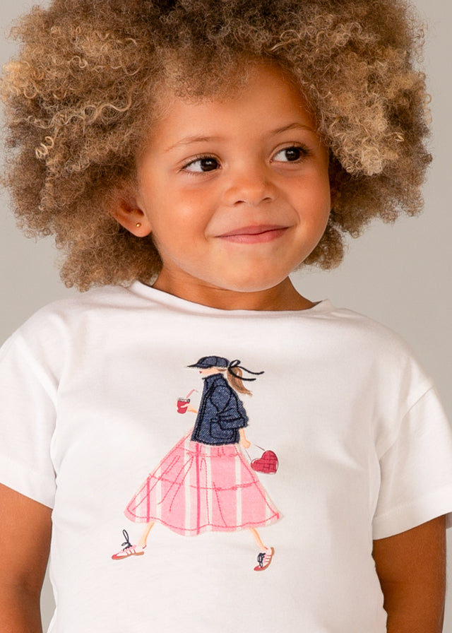 Camiseta manga curta - mayoral - Mini Menina - SS26-3011