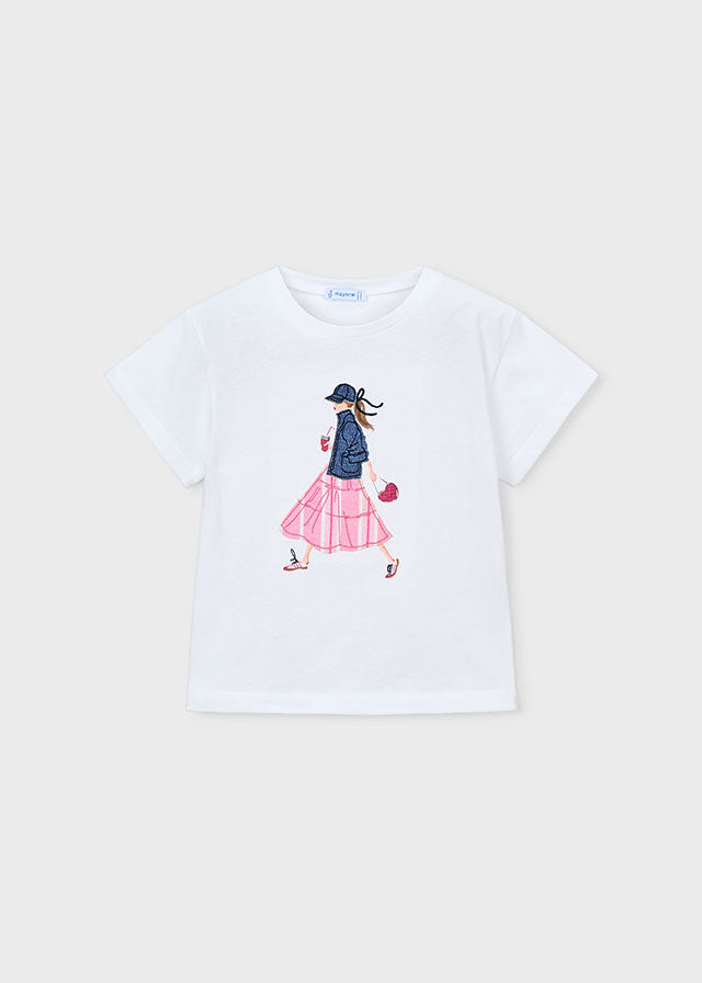 Camiseta manga curta - mayoral - Mini Menina - SS26-3011