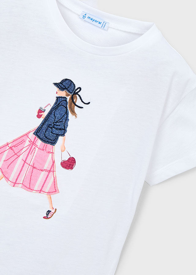 Camiseta manga curta - mayoral - Mini Menina - SS26-3011
