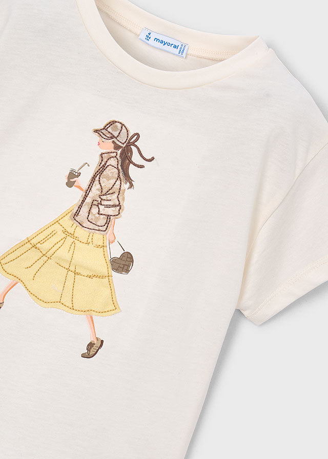 Camiseta manga curta - mayoral - Mini Menina - SS26-3011