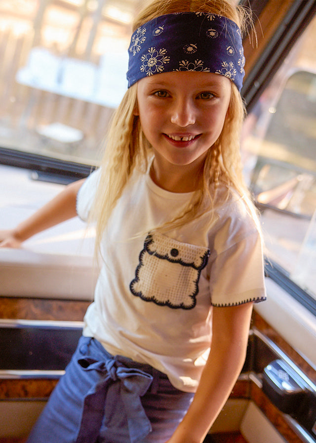 Camiseta aplicações - mayoral - Mini Menina - SS26-3013