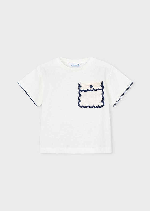 Camiseta aplicações - mayoral - Mini Menina - SS26-3013