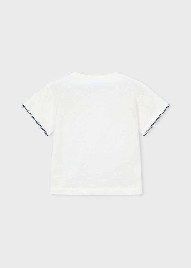Camiseta aplicações - mayoral - Mini Menina - SS26-3013