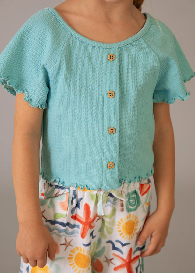 Camiseta manga curta - mayoral - Mini Menina - SS26-3014