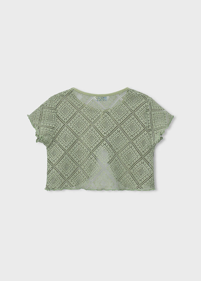 T-shirt m/c 2 peças em croché - mayoral - Mini Menina - SS26-3015