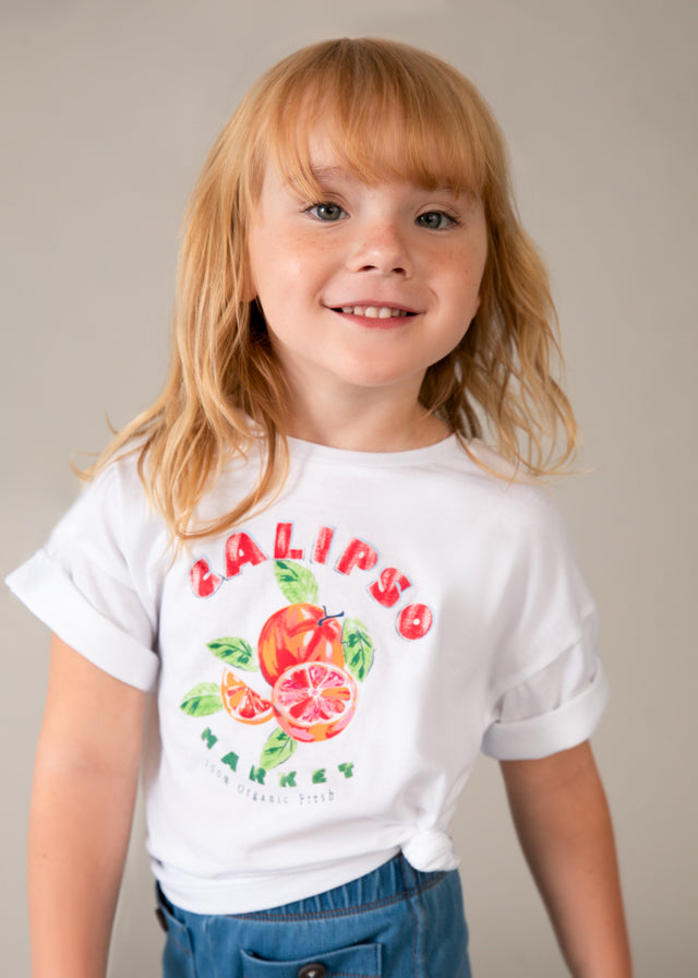 Camiseta manga curta - mayoral - Mini Menina - SS26-3016