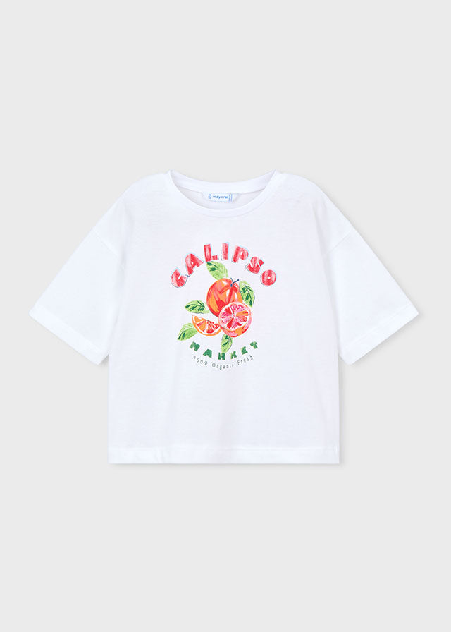 Camiseta manga curta - mayoral - Mini Menina - SS26-3016