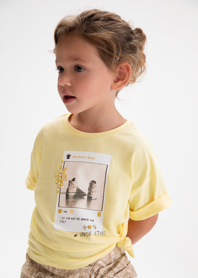 Camiseta manga curta - mayoral - Mini Menina - SS26-3016