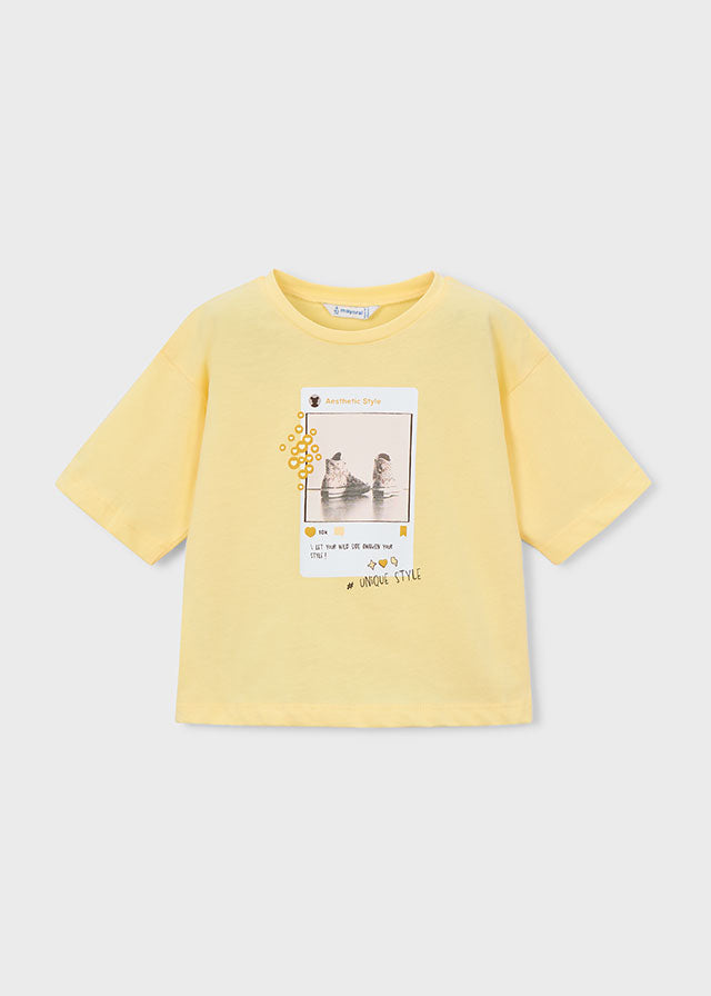 Camiseta manga curta - mayoral - Mini Menina - SS26-3016