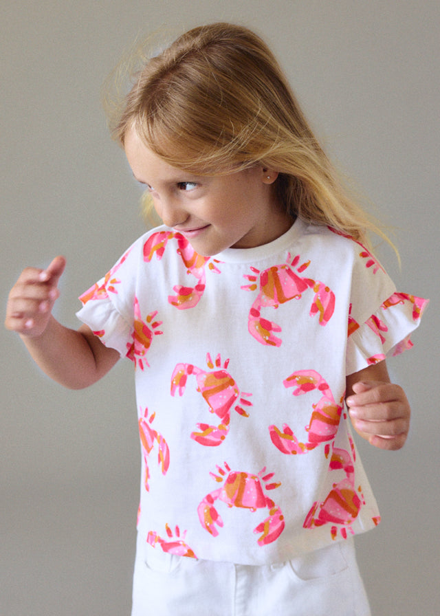 Camiseta estampada - mayoral - Mini Menina - SS26-3018