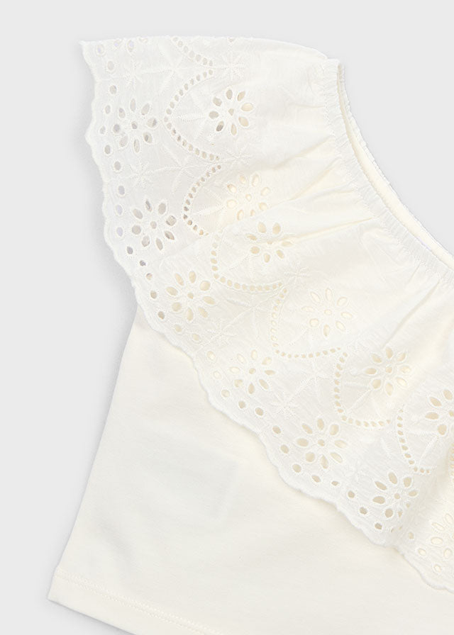 Blusa alças perfurada - mayoral - Mini Menina - SS26-3022