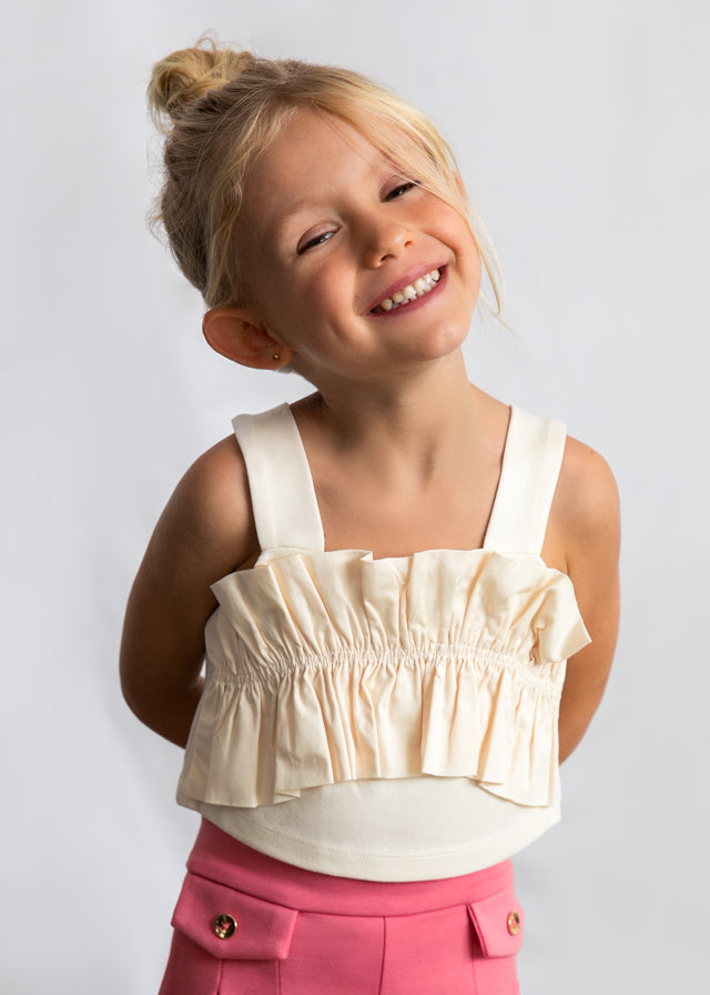 Top com babados - mayoral - Mini Menina - SS26-3025