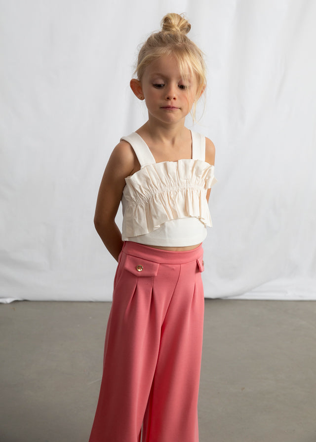 Top com babados - mayoral - Mini Menina - SS26-3025