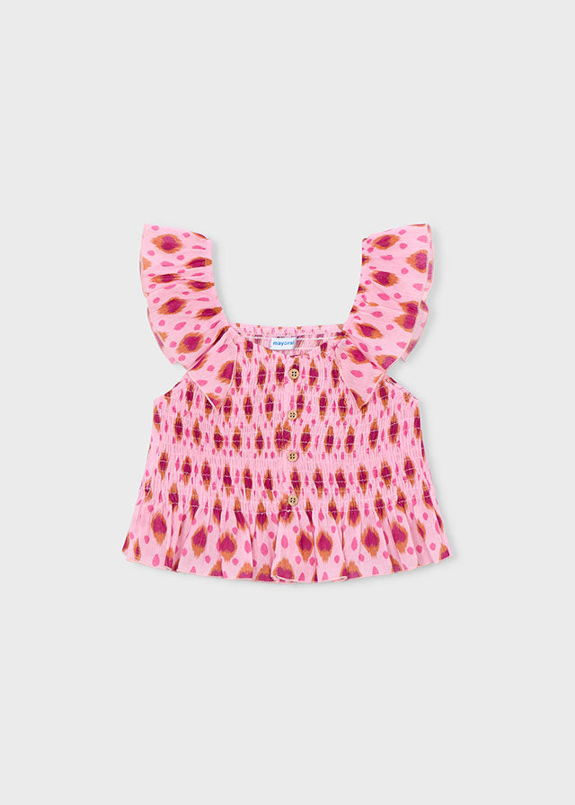 Top bambula estampado - mayoral - Mini Menina - SS26-3028