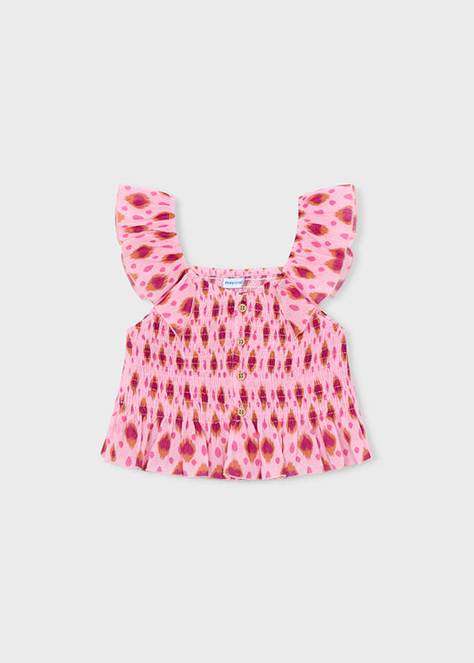 Top bambula estampado - mayoral - Mini Menina - SS26-3028