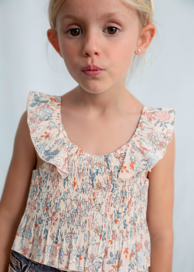 Top bambula estampado - mayoral - Mini Menina - SS26-3028