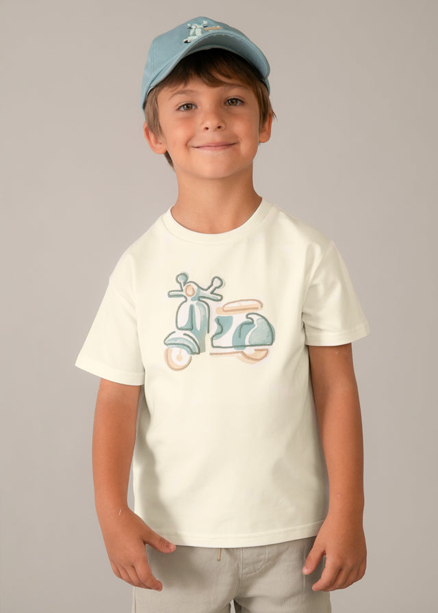 Camiseta m/curta bordada - mayoral - Mini Menino - SS26-3060