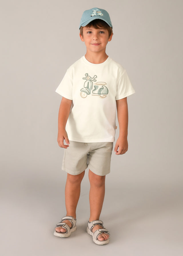 Camiseta m/curta bordada - mayoral - Mini Menino - SS26-3060