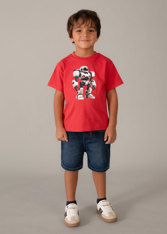 camiseta m/curta robot - mayoral - Mini Menino - SS26-3066
