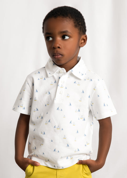Polo m/curta estampada - mayoral - Mini Menino - SS26-3101