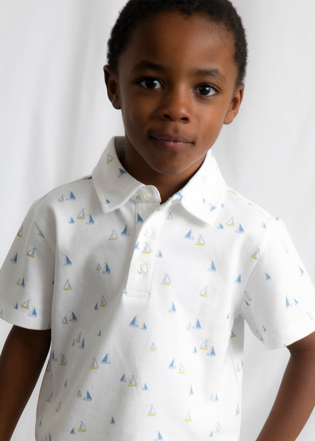 Polo m/curta estampada - mayoral - Mini Menino - SS26-3101