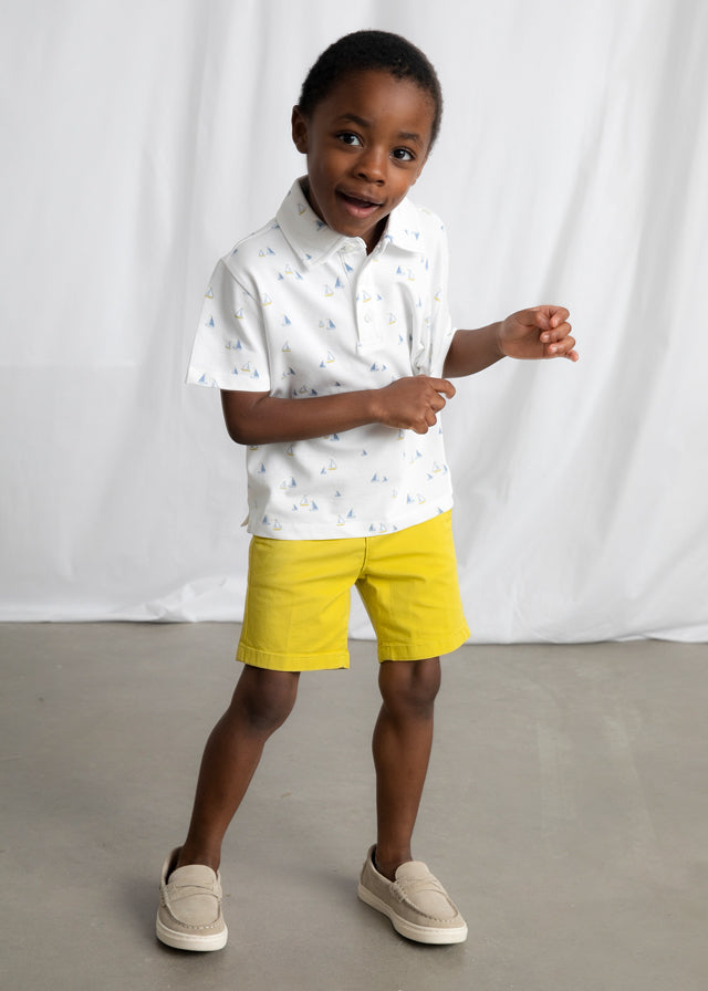Polo m/curta estampada - mayoral - Mini Menino - SS26-3101