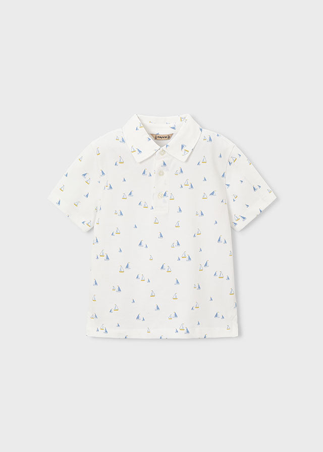 Polo m/curta estampada - mayoral - Mini Menino - SS26-3101