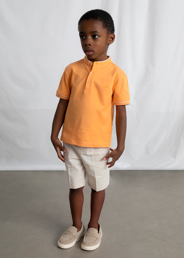 Polo m/curta gola mao - mayoral - Mini Menino - SS26-3102